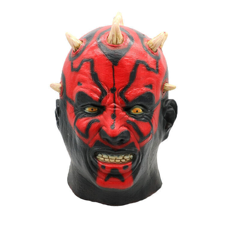 Star Wars Cosplay Darth Maul Sith Mask Full Head Halloween Masquerade Mask Props