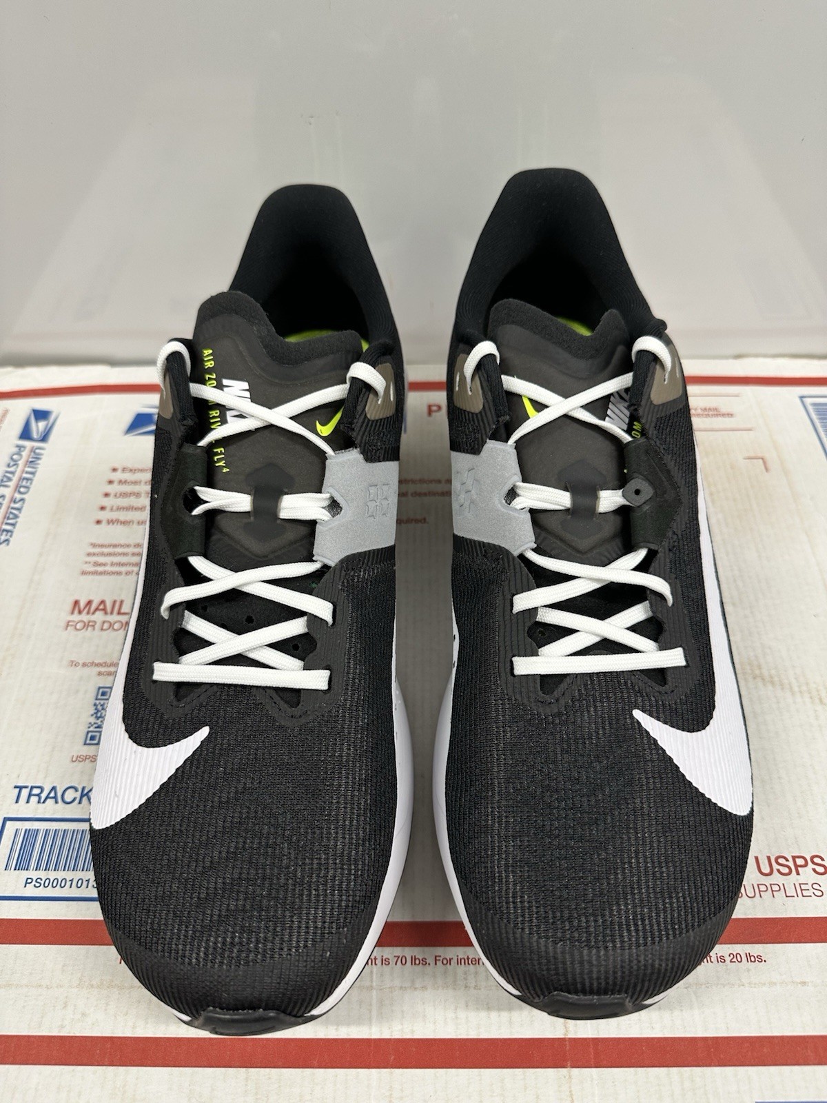 Nike Air Zoom Rival Fly 4 ‘Black White Volt’ FV6040 001 Size 11
