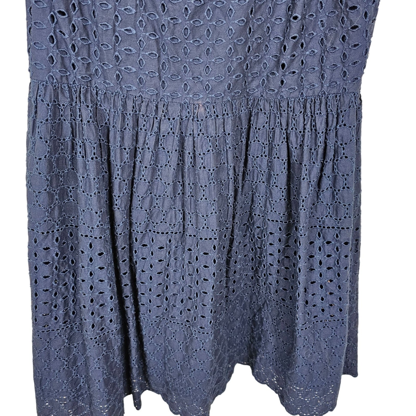 Womens Dress 10 Blue Cottagecore Prairiecore Festival Lined Boho Casual Beachy