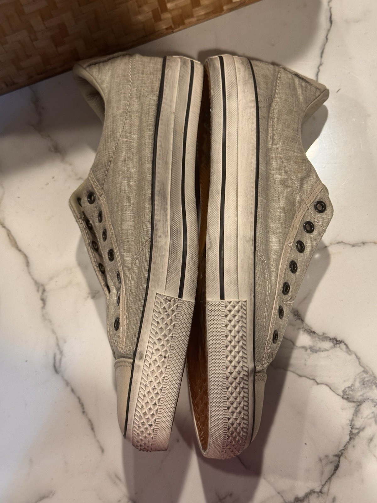 Converse x John Varvatos Low-top Vintage Slip Beige Linen 151297C Size Men’s 9.5