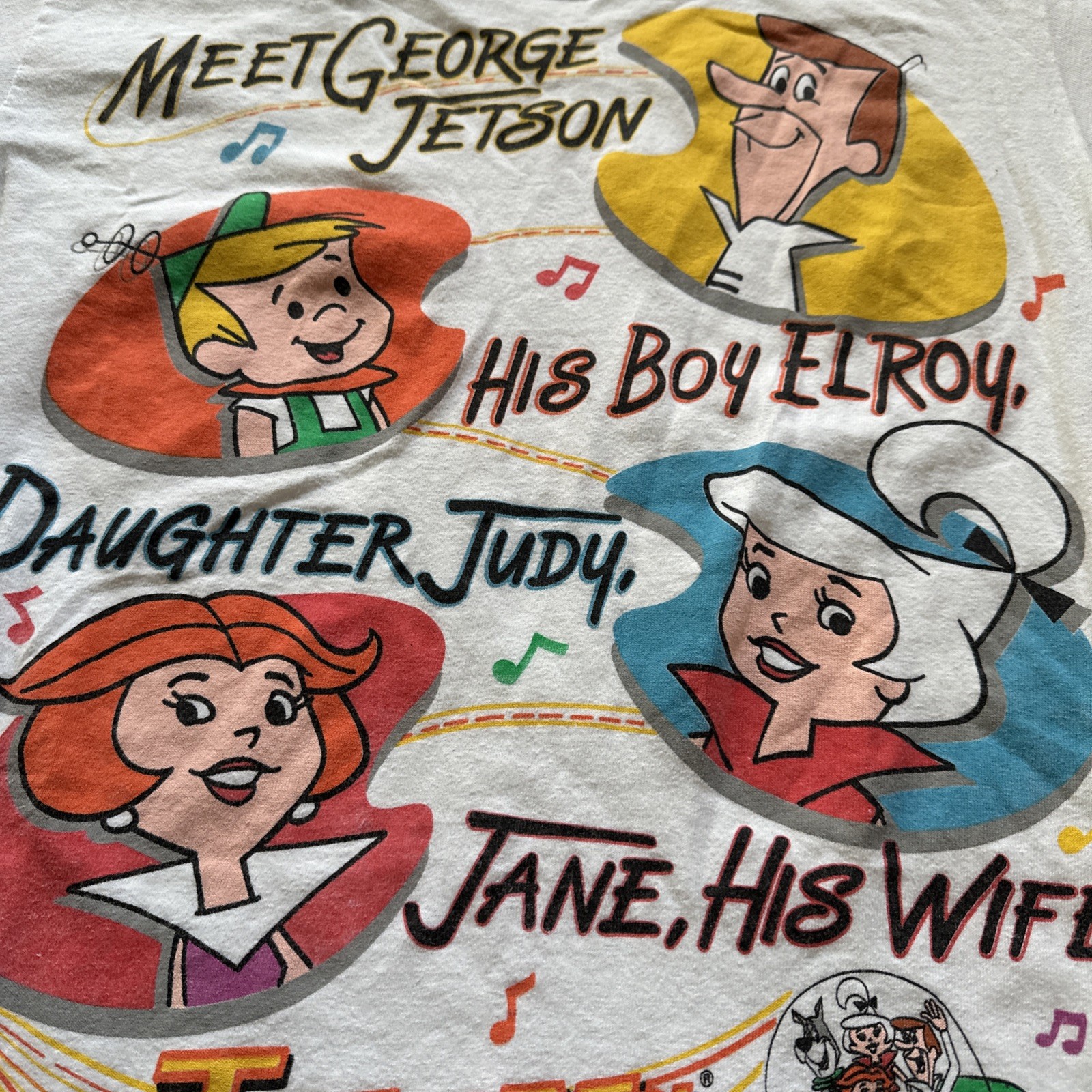 Vintage 1990 Jetsons Hanna Barbera Single Stitch T-Shirt Medium 18×27.5