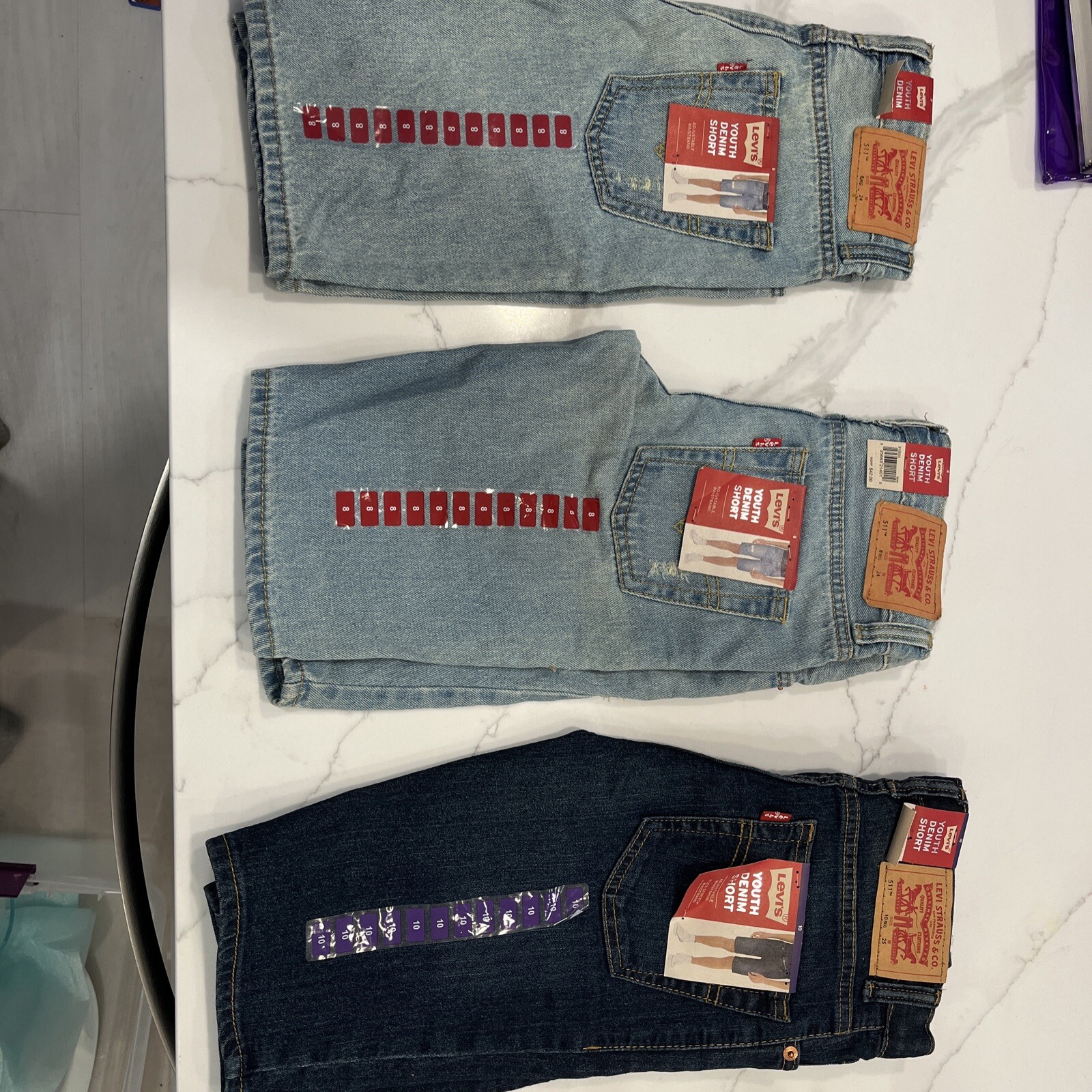 Levi’s Youth Denim Shorts 8 Reg 24 W / 10 Reg 25 W