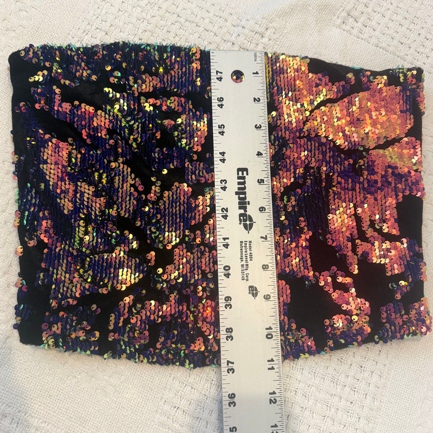 Urban Outfitters medium multicolor sequin velvet tube top TS 3289