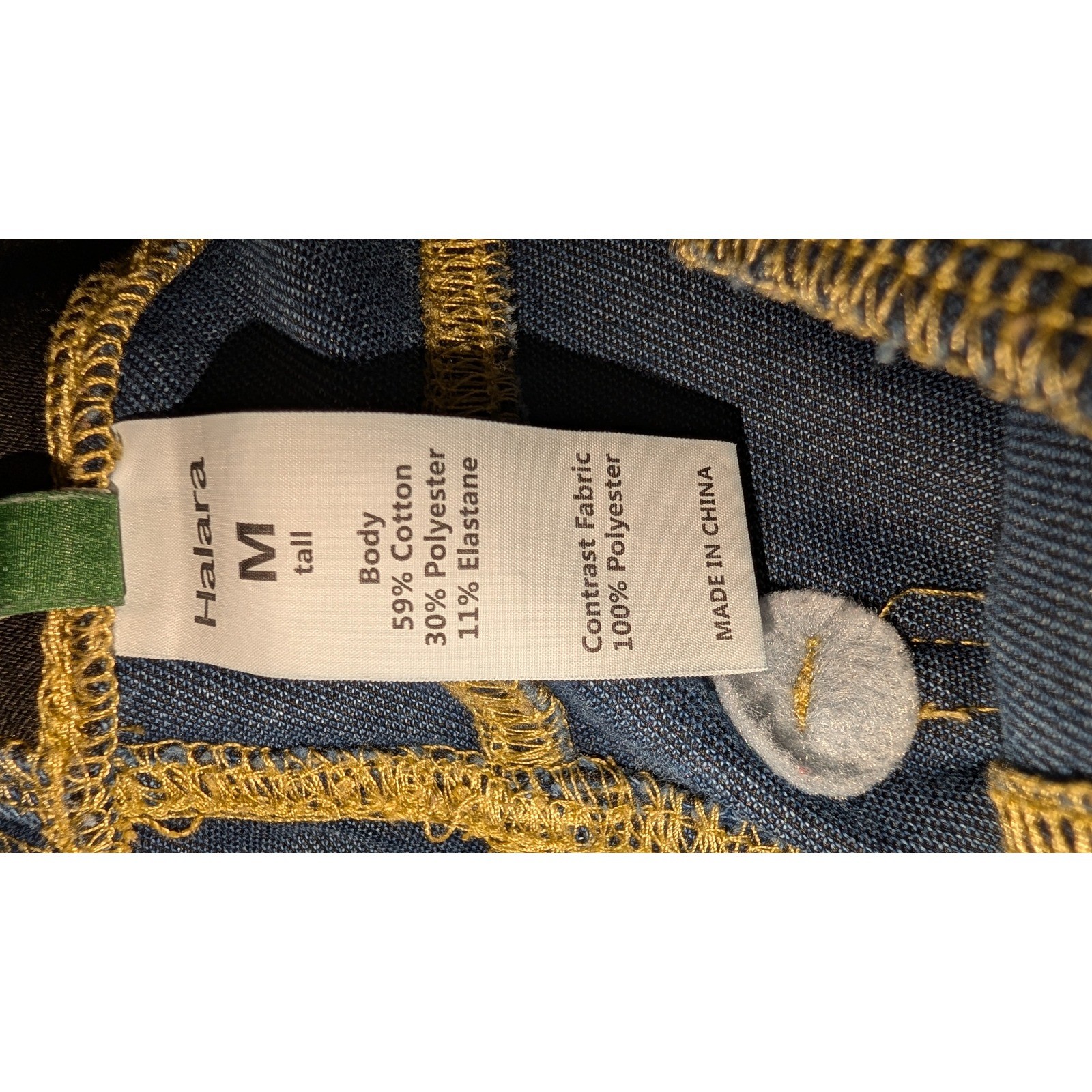 Halara Womens Wide Leg Denim Pants Medium Wash Pull On High Rise Tall Size M