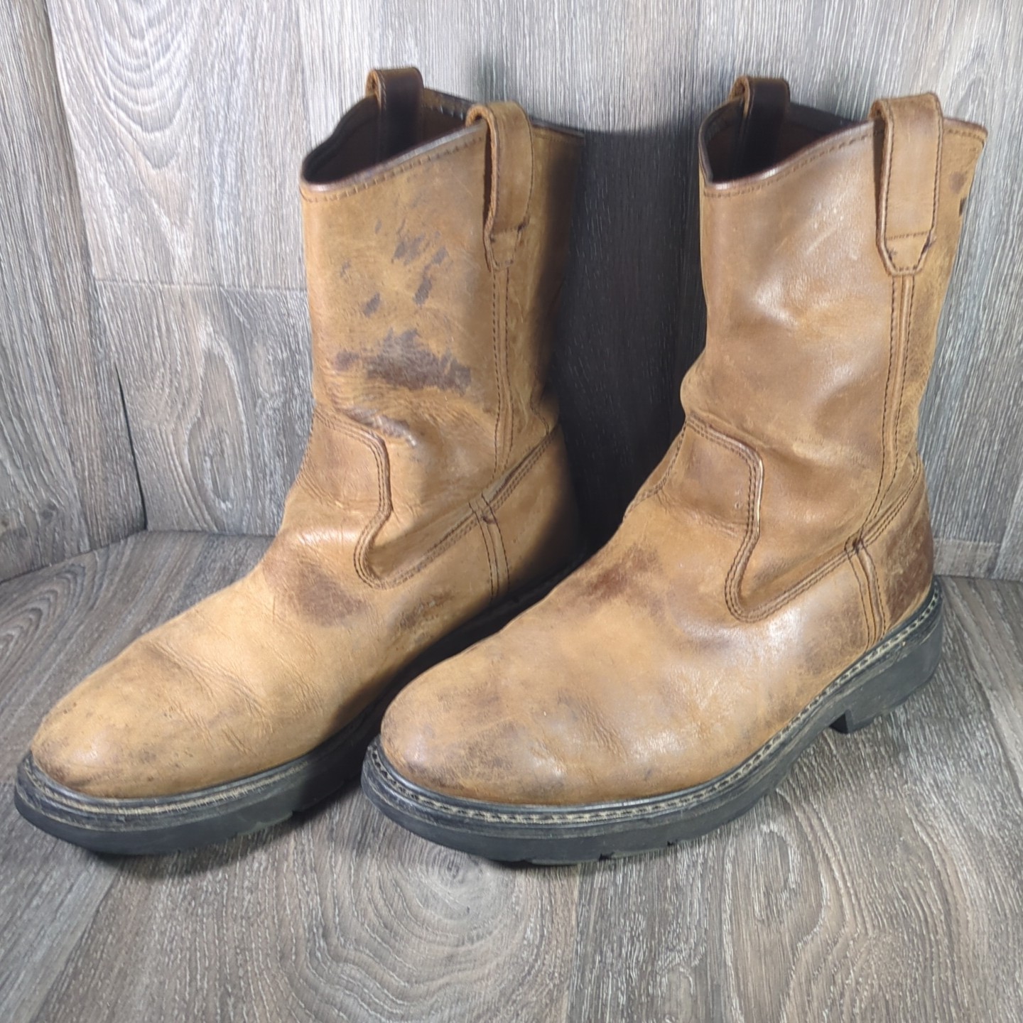 Wolverine Wellington W04727 Men’s Brown Leather Western Boots Size 13 EW
