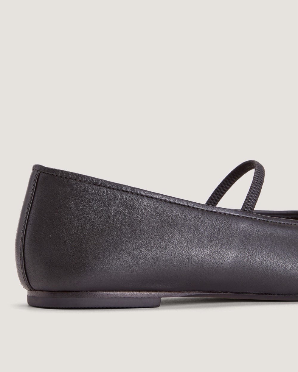 Everlane Black Leather Mary Jane Flats Square Toe Size 6.5 NWB