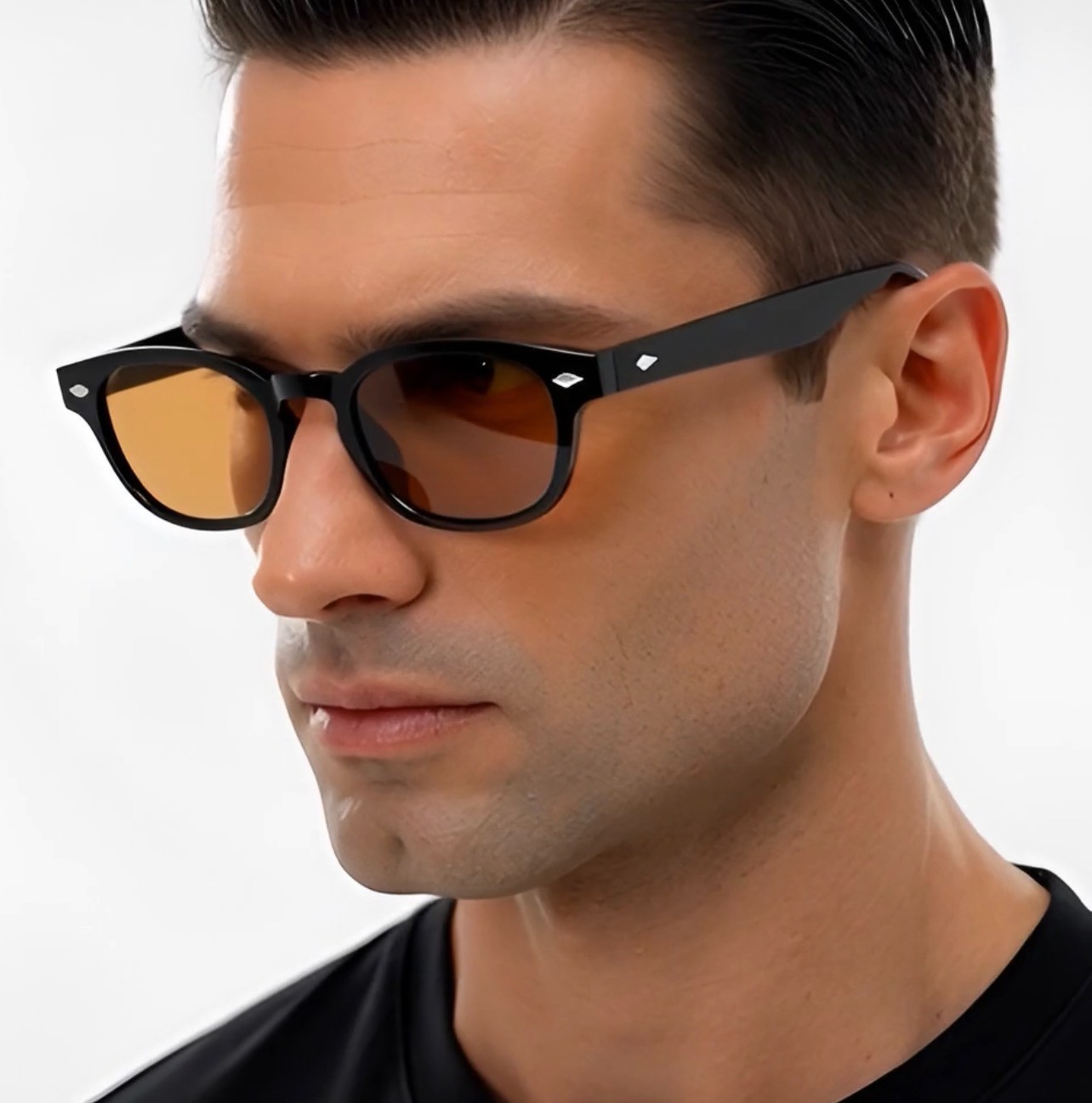 Mens Sunglasses Johnny Depp Robert Downey Tinted Blue Lens Retro Classic Fashion