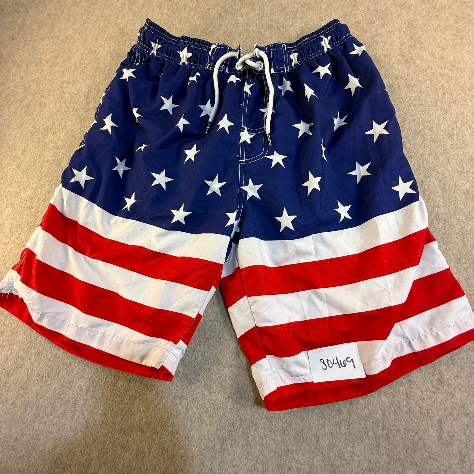 Kailua Surf Mens XL American Flag Swim Trunks Stars Stripes Board Shorts