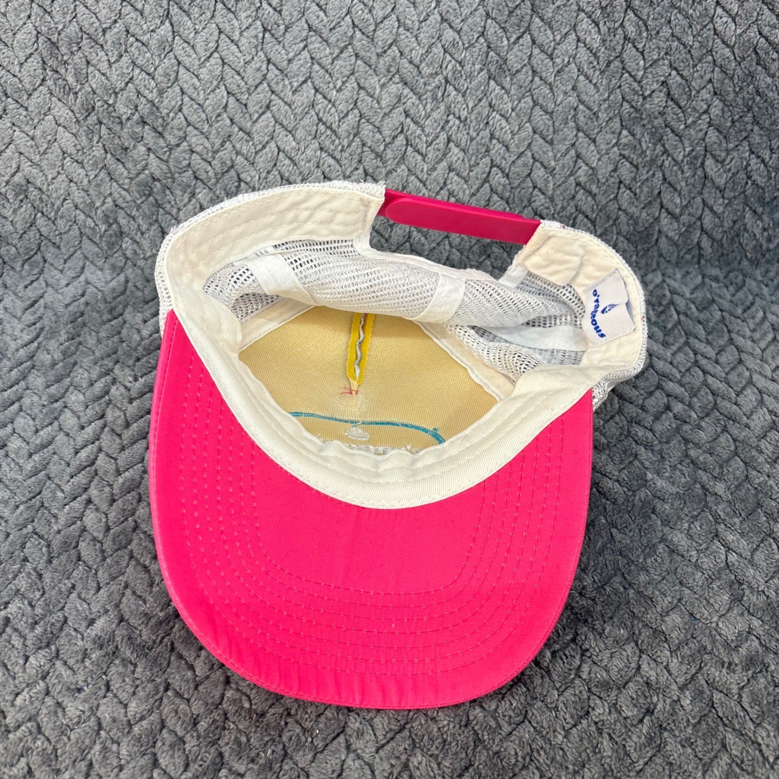 O’rageous Mermaid Scale Trucker Hat Pink Blue Mesh Snapback Baseball Cap