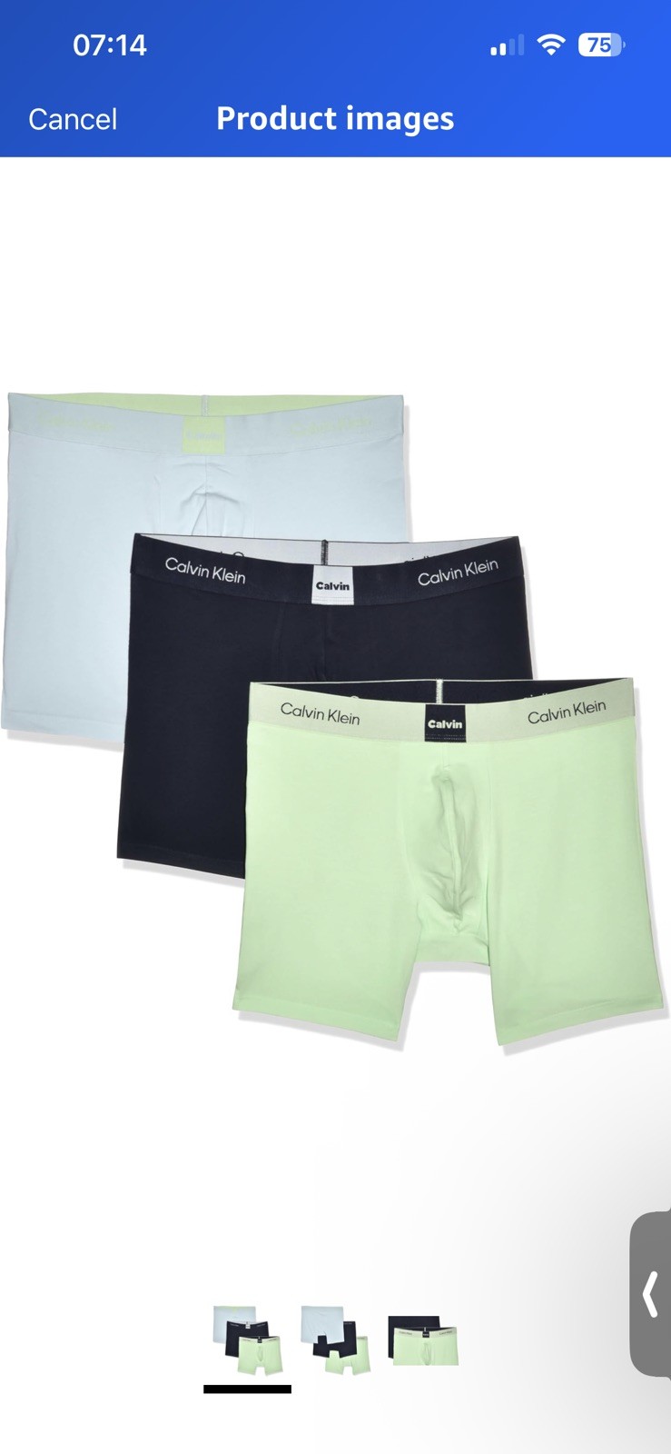 Calvin Klein Boxer Brief Men’s Large 3 pack