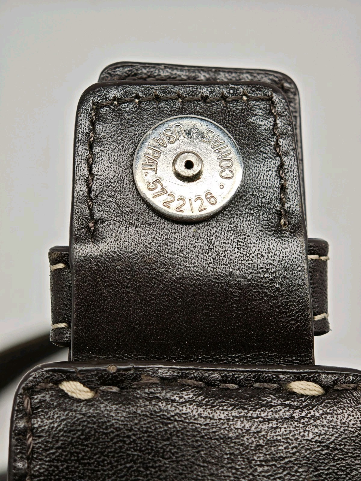 COACH | Brown Logo Shoulder Bag Buckle Accent Double Handles Silver Hardware