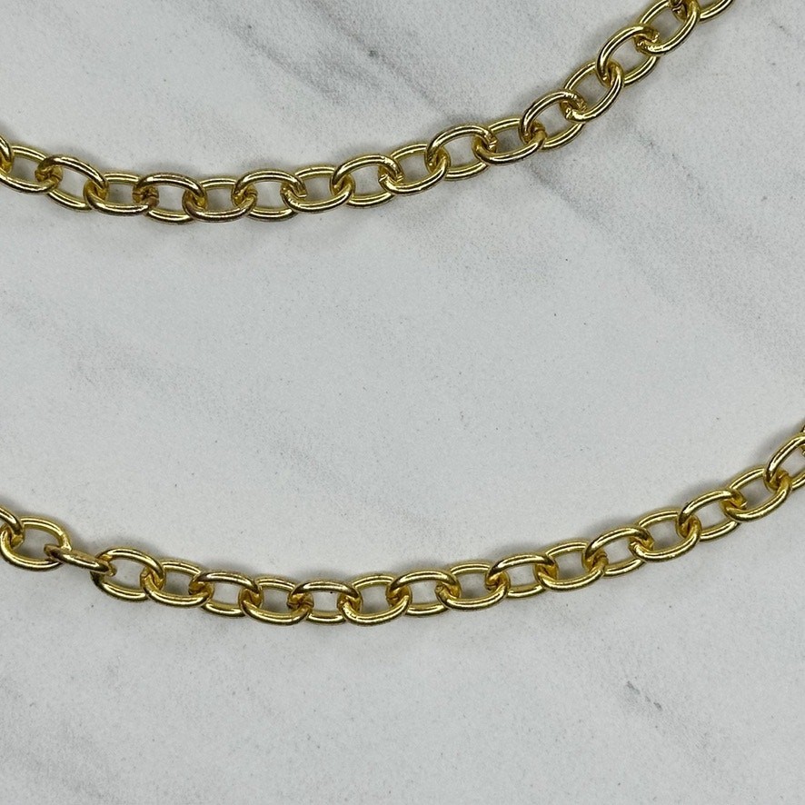 Crossbody Gold Tone Chain Link Purse Replacement Strap – 50″ Long