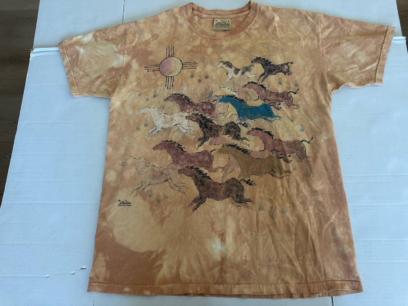 Vtg The Mountain Horse T-Shirt Ginny Hogan Southwest Tie Dye Men’s Size Lrg 2002