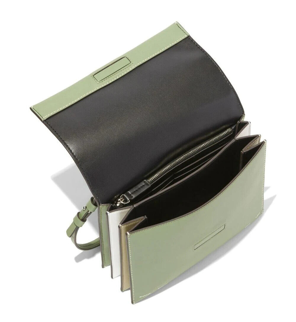 Proenza Schouler White Label Artichoke Green Accordion Flap Shoulder Bag