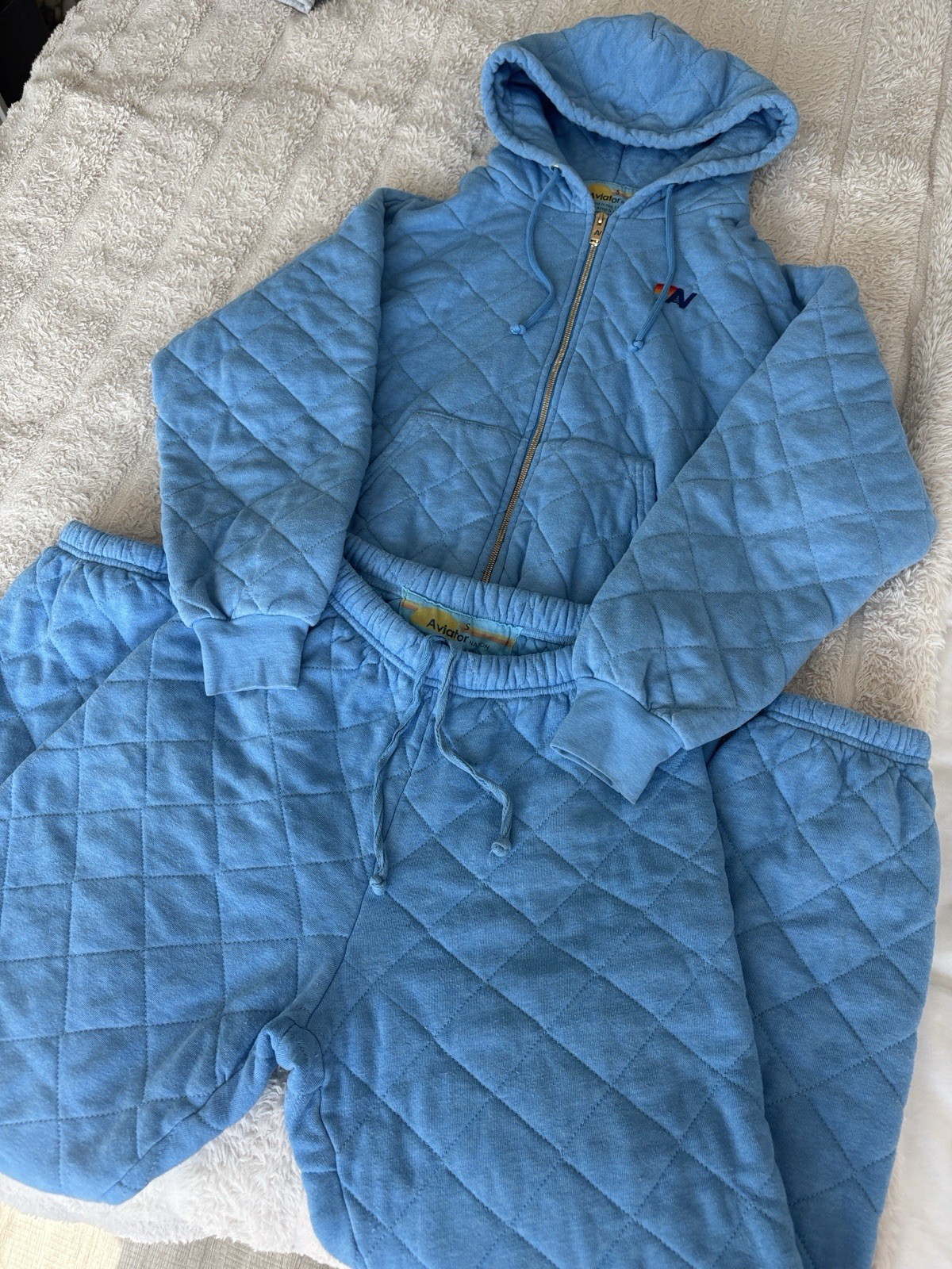 Aviator Nation Blue Set Quilted Size Small