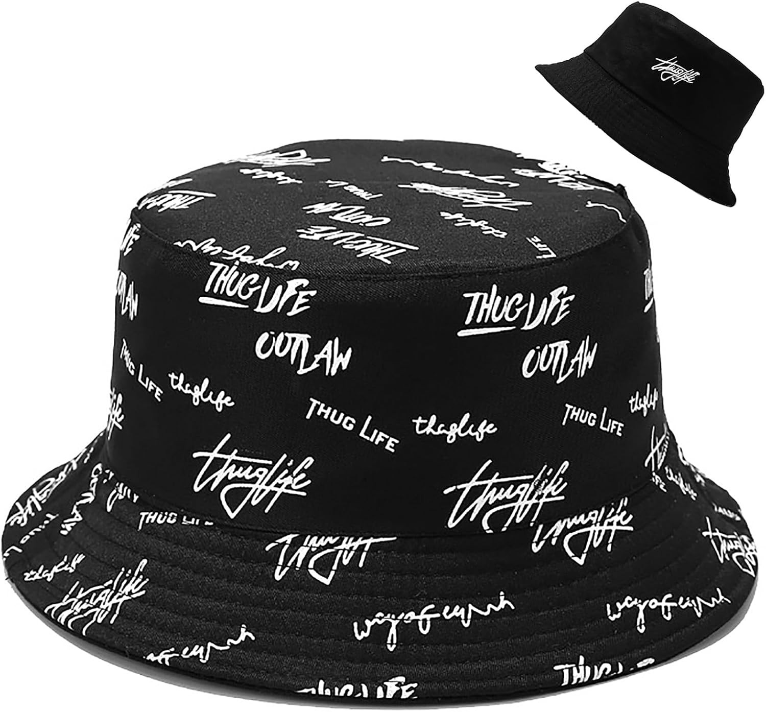 Unisex Bucket Hat Beach Sun Hat Aesthetic Fishing Hat for Men Women Teens, Rever