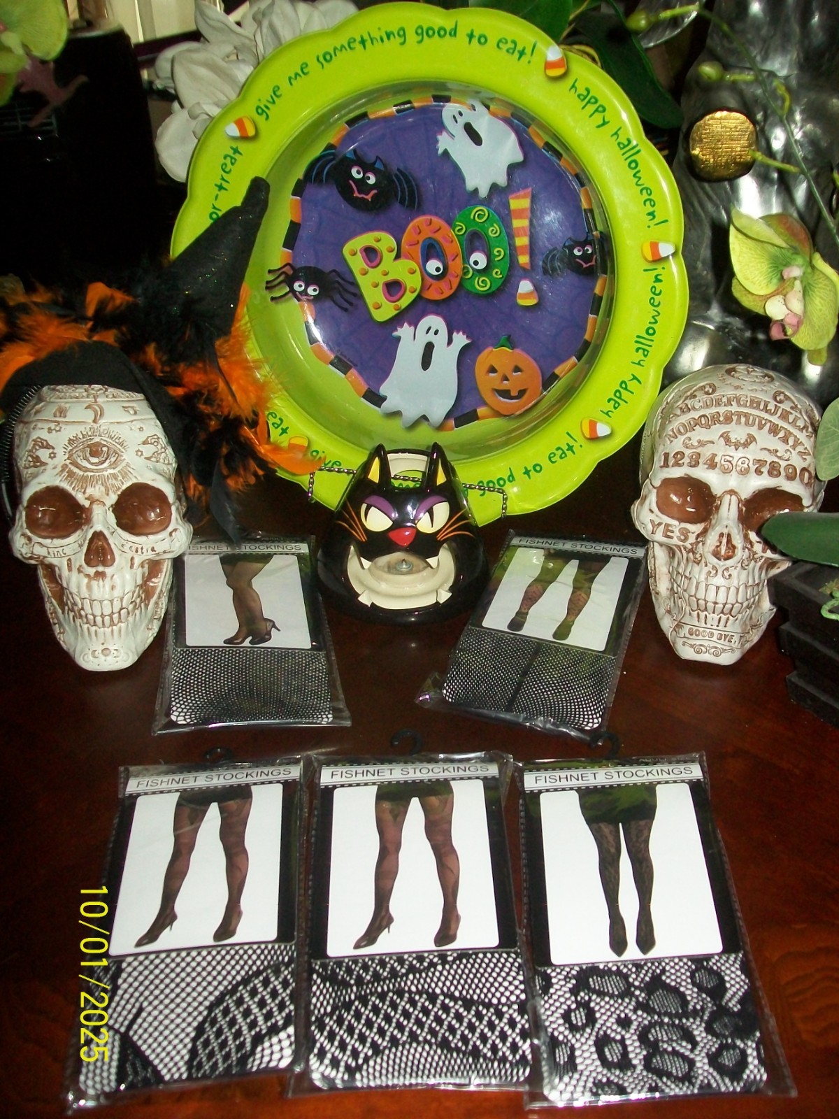 NWT ~ Mardi Gras Lot 8 pack Assorted Adult Fishnet Stockings By Regents