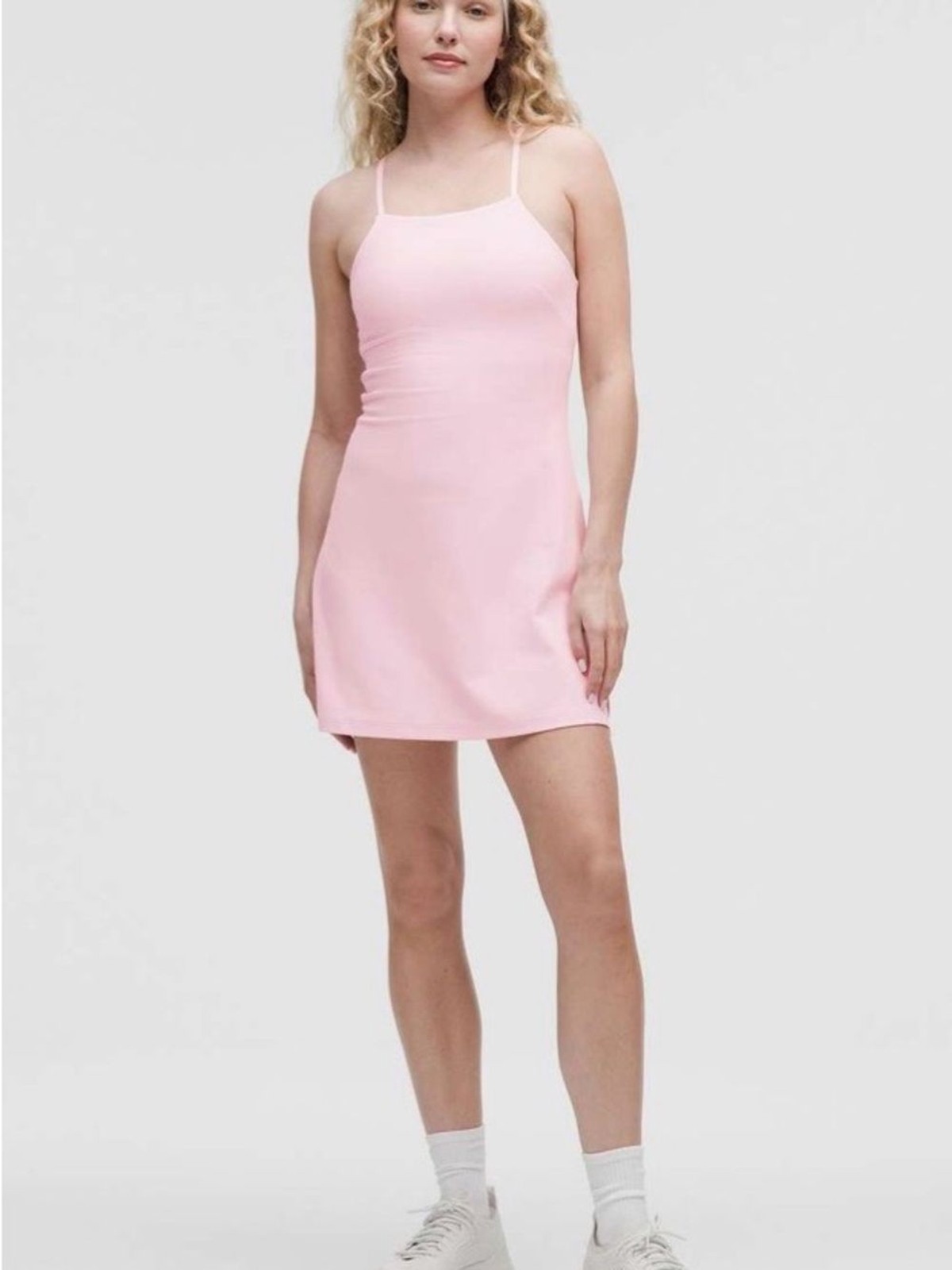 Lululemon Align Side Slit Cami Strap Dress Pink Organza Dress Women’s Size 4
