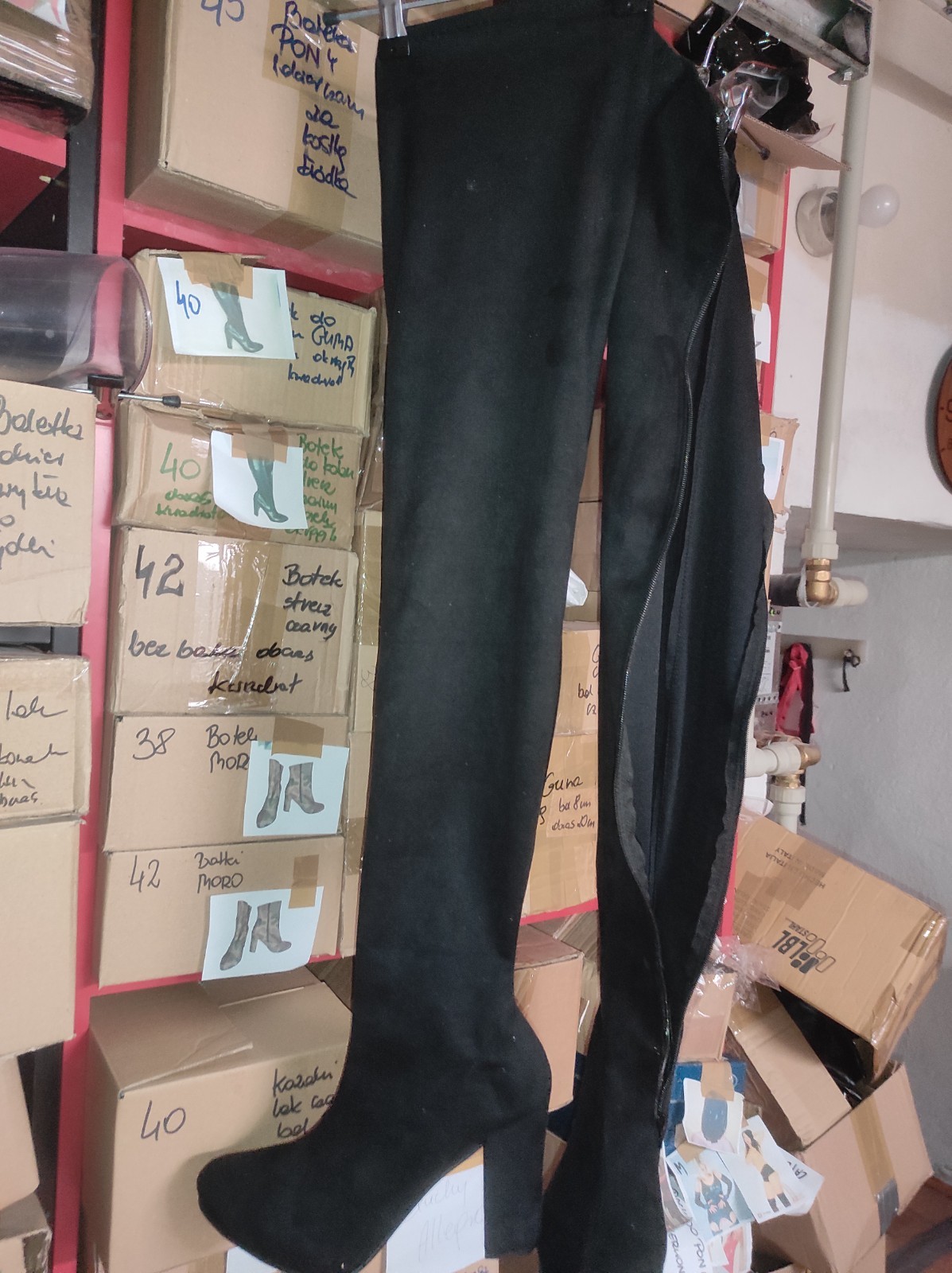 Suede Stretch Over The Knee Boots In Many Colours 11cm Block 37 38 39 40 41