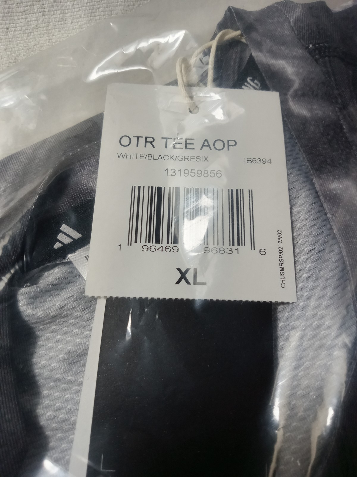 Adidas OTR AOP T-Shirt White / Black / Gray IB6394 Men’s Size XL