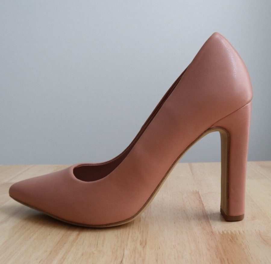 Women’s Shoes Sue Blush Memory Foam Contoured Pointy Toe Pumps Heels Brown 9