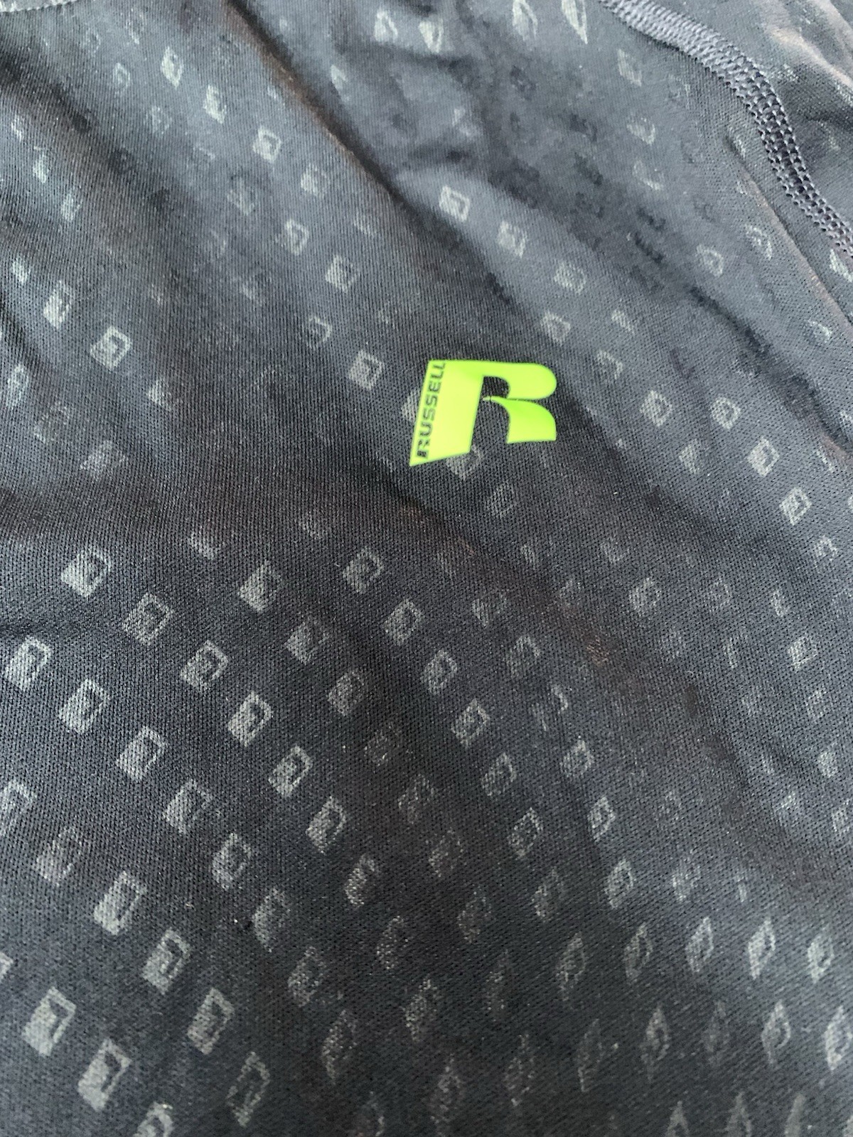 Russell Athletic Dri-Power 360 Mens Small Gray Moisture Wicking Training T-Shirt