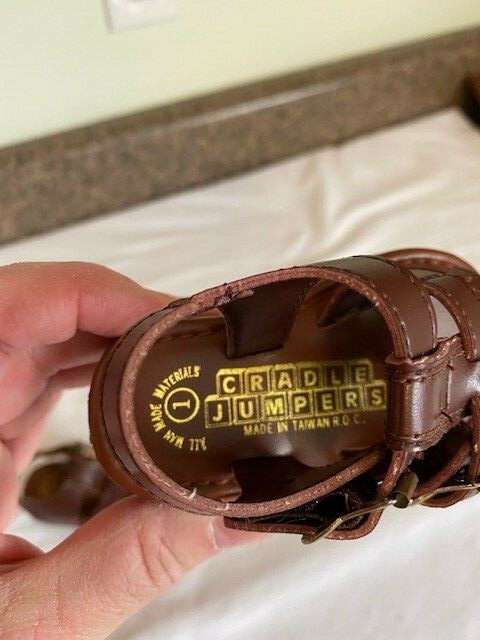 Vintage Cradle Jumpers Baby Sandals Size 1 All Man Made Material