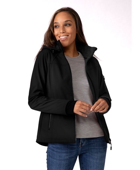 FREE COUNTRY Ladies SUPER SOFTSHELL JACKET Size Large Black NEW