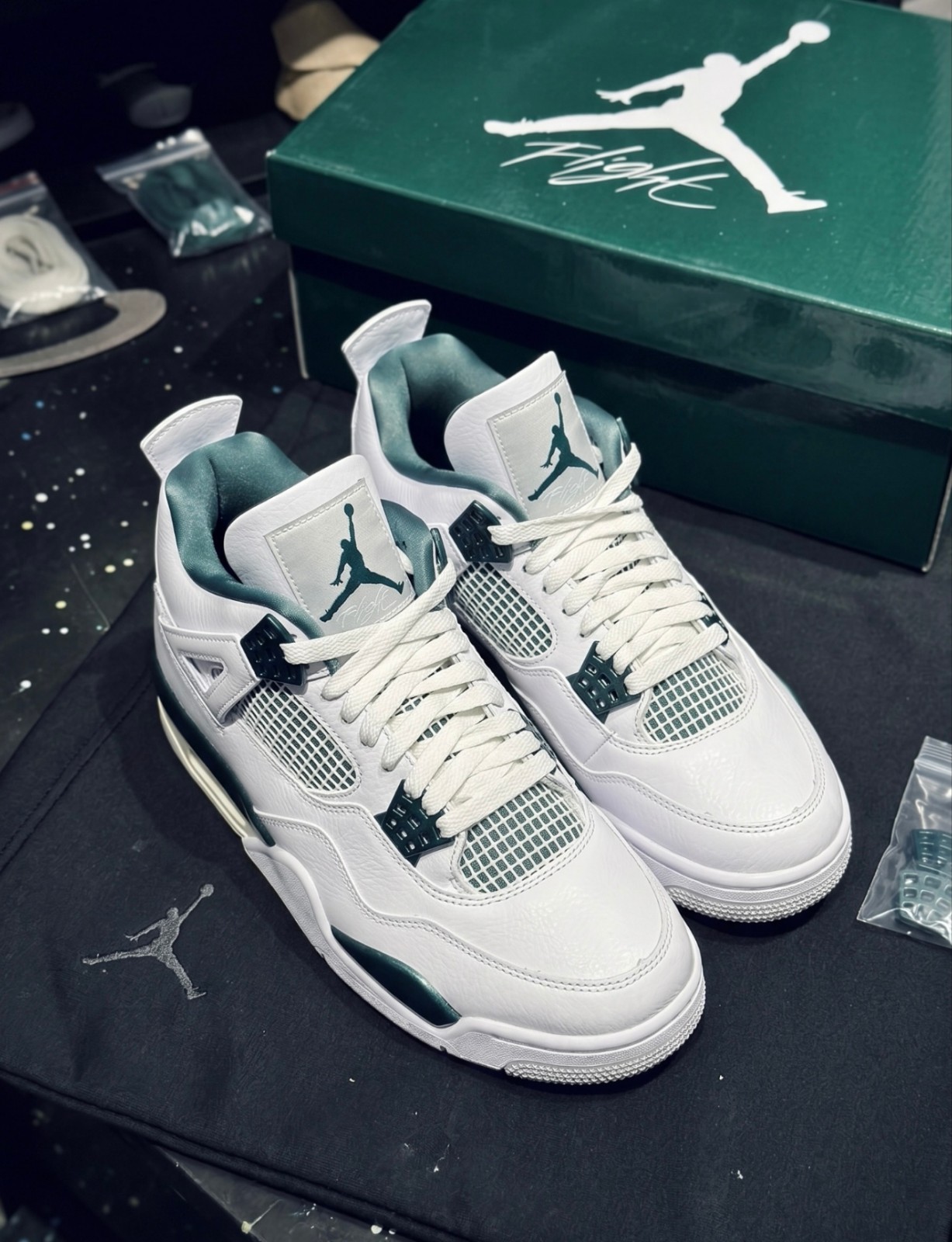 New Jordan 4 Retro “Oxidized Green” Mid Top Basketball Shoes Men’s US Size 7-13