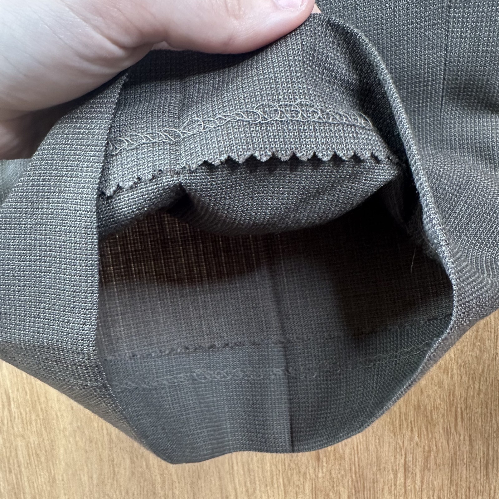 Towncraft Suit Mens 46L Brown 2 Button Polyester Wool Pants Mens 38×31 Canvased