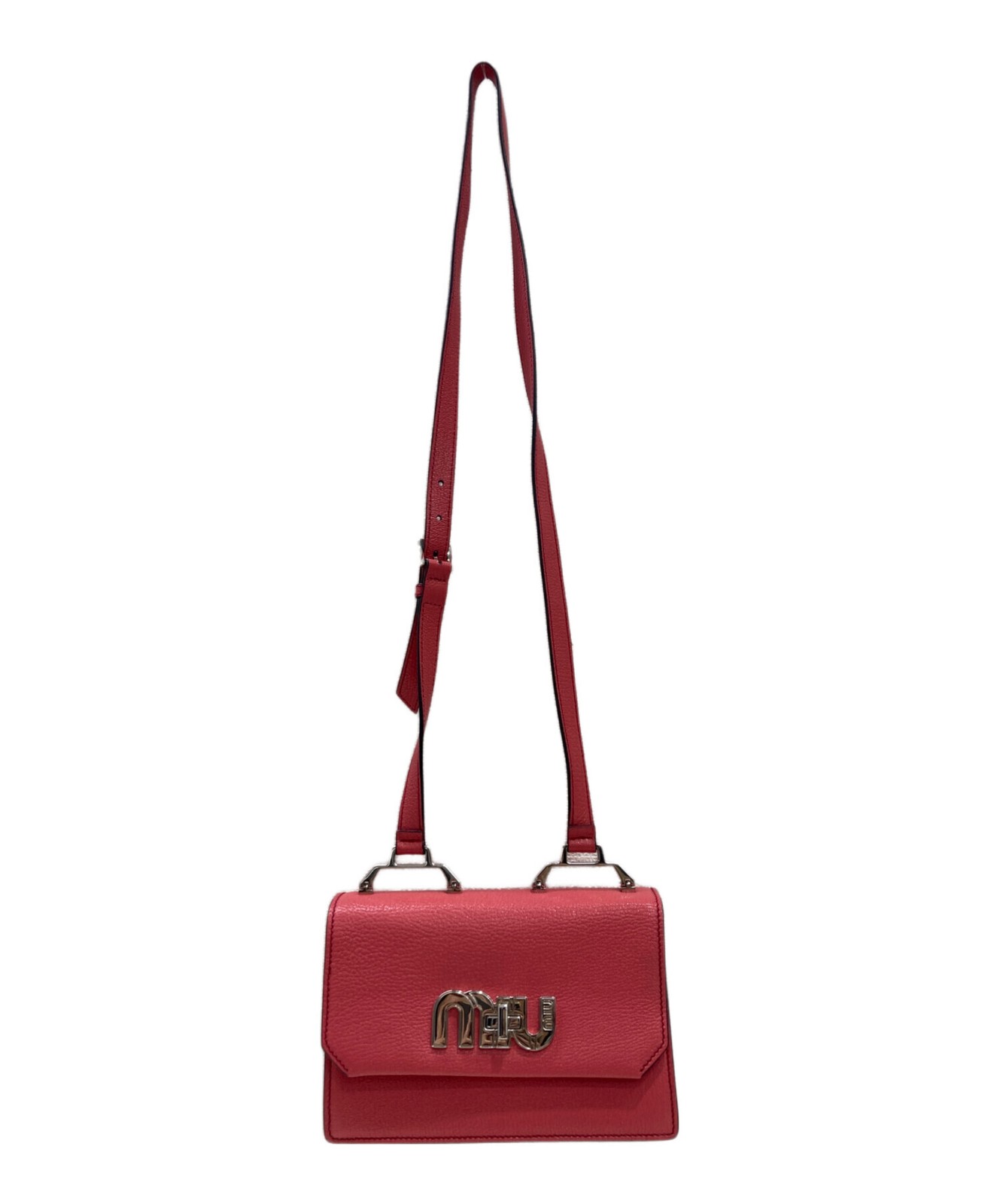 MiuMiu Pink 2 Way Bag Leather Shoulder Crossbody 5BH087 Guarantee Card Auth