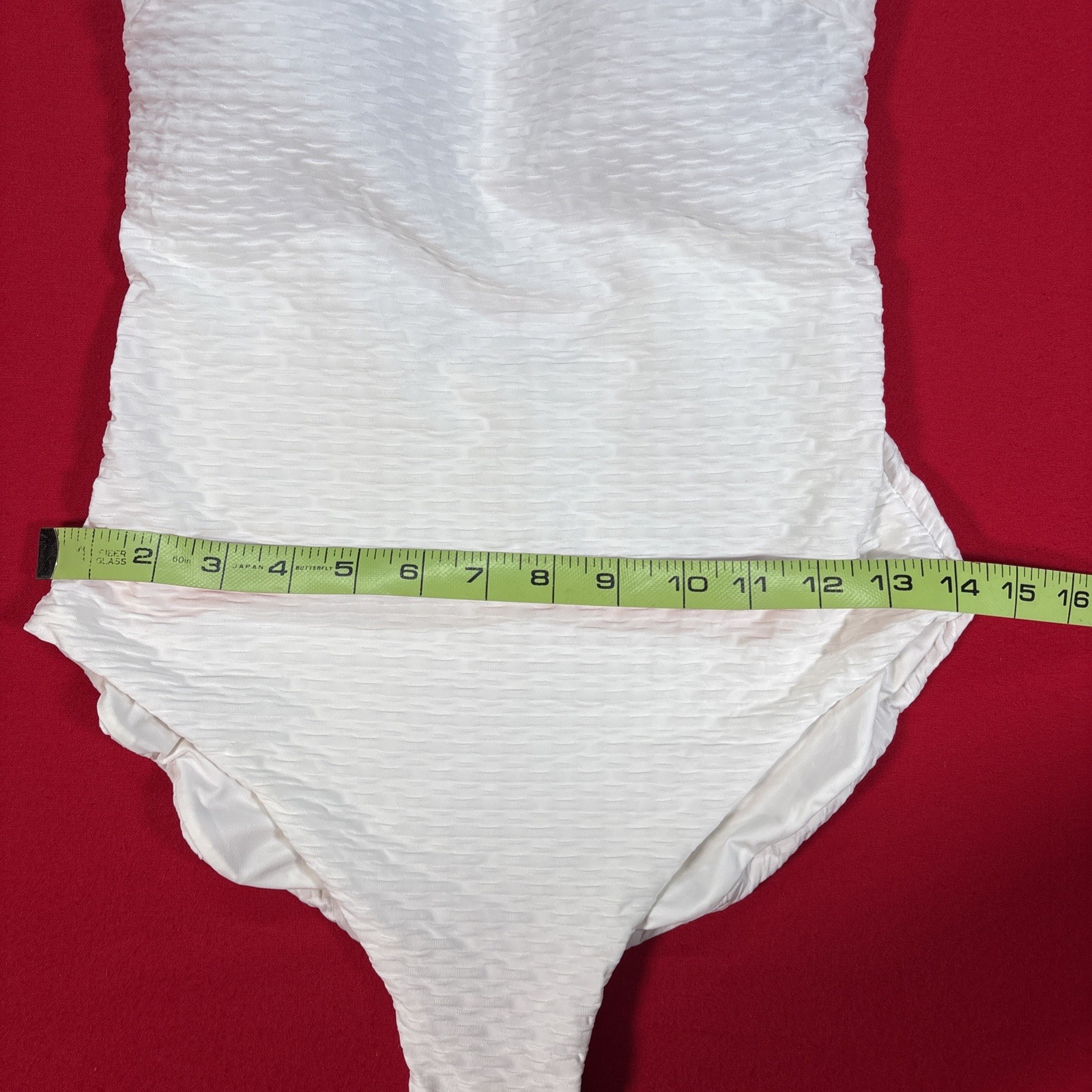 Corpo women’s 1 piece Natural White swimsuit size Medium High End Swimwear W15