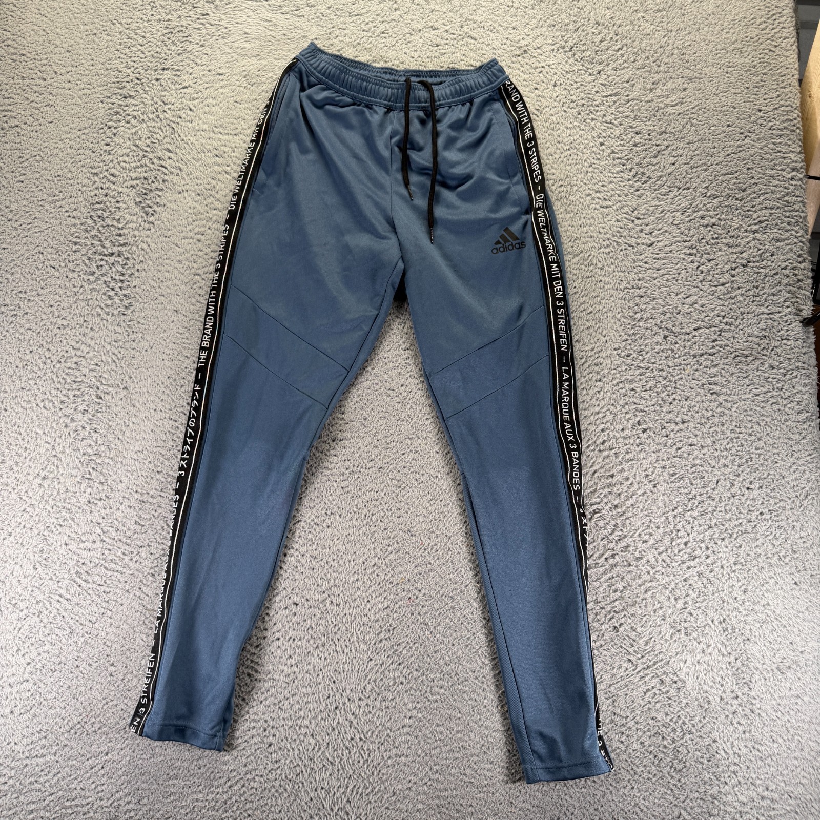 Adidas Climacool Pant Mens S Blue Polyester Track Tapered Leg Performance Sports