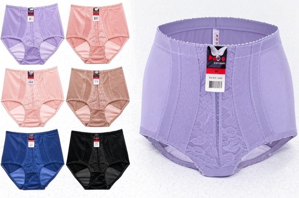 2 or 6 High Waist Briefs Girdles Panties Firm Tummy Control Lace 38517 S-4X