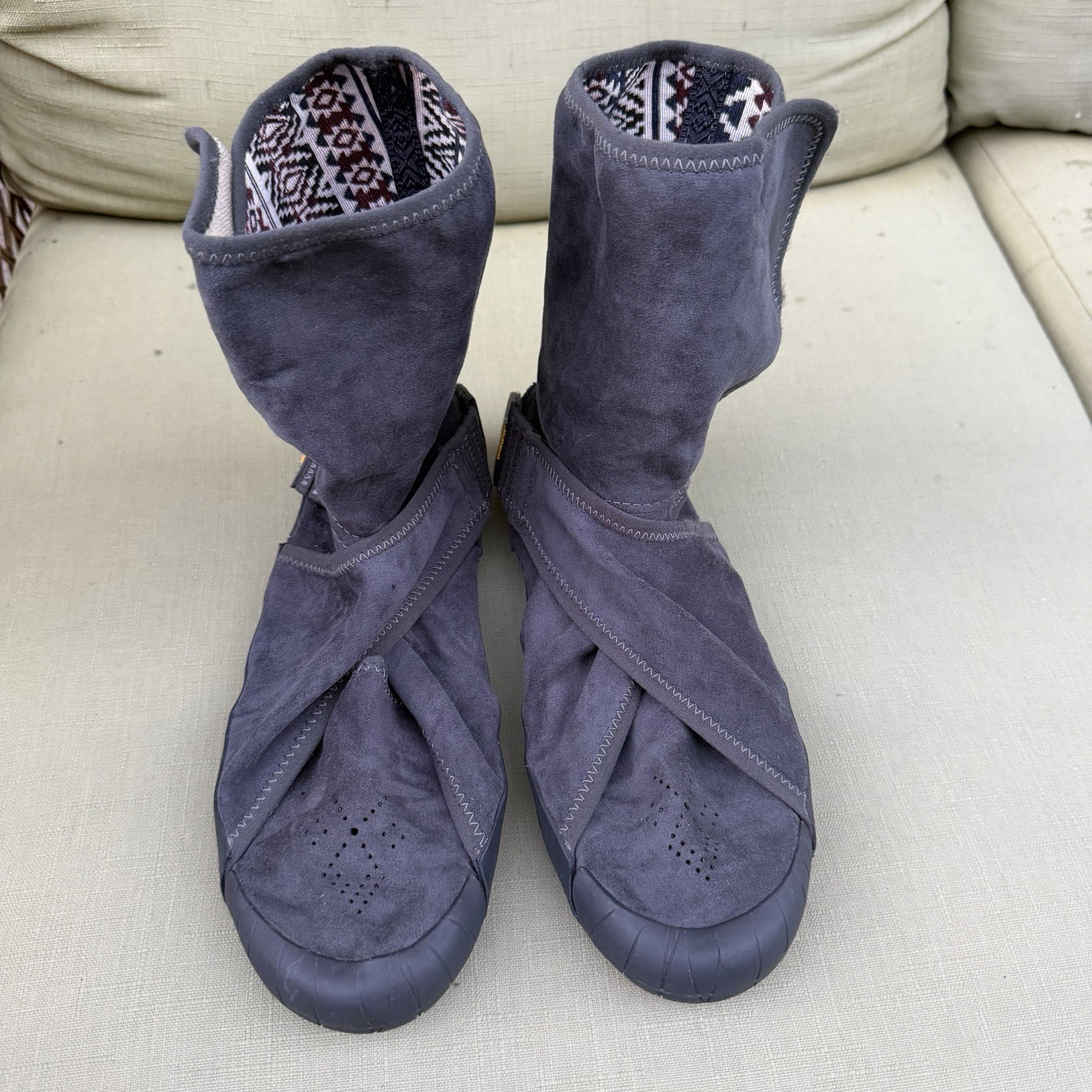 Vibram suede Furoshiki Wrap Boots Blue eu 40-41 us men 7-7.5 women 8.5-9