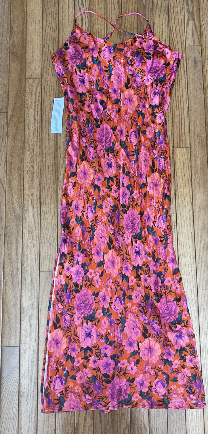 New Nordstrom Topshop Women’s Dress Spaghetti Strap Sz 8 MSRP $74