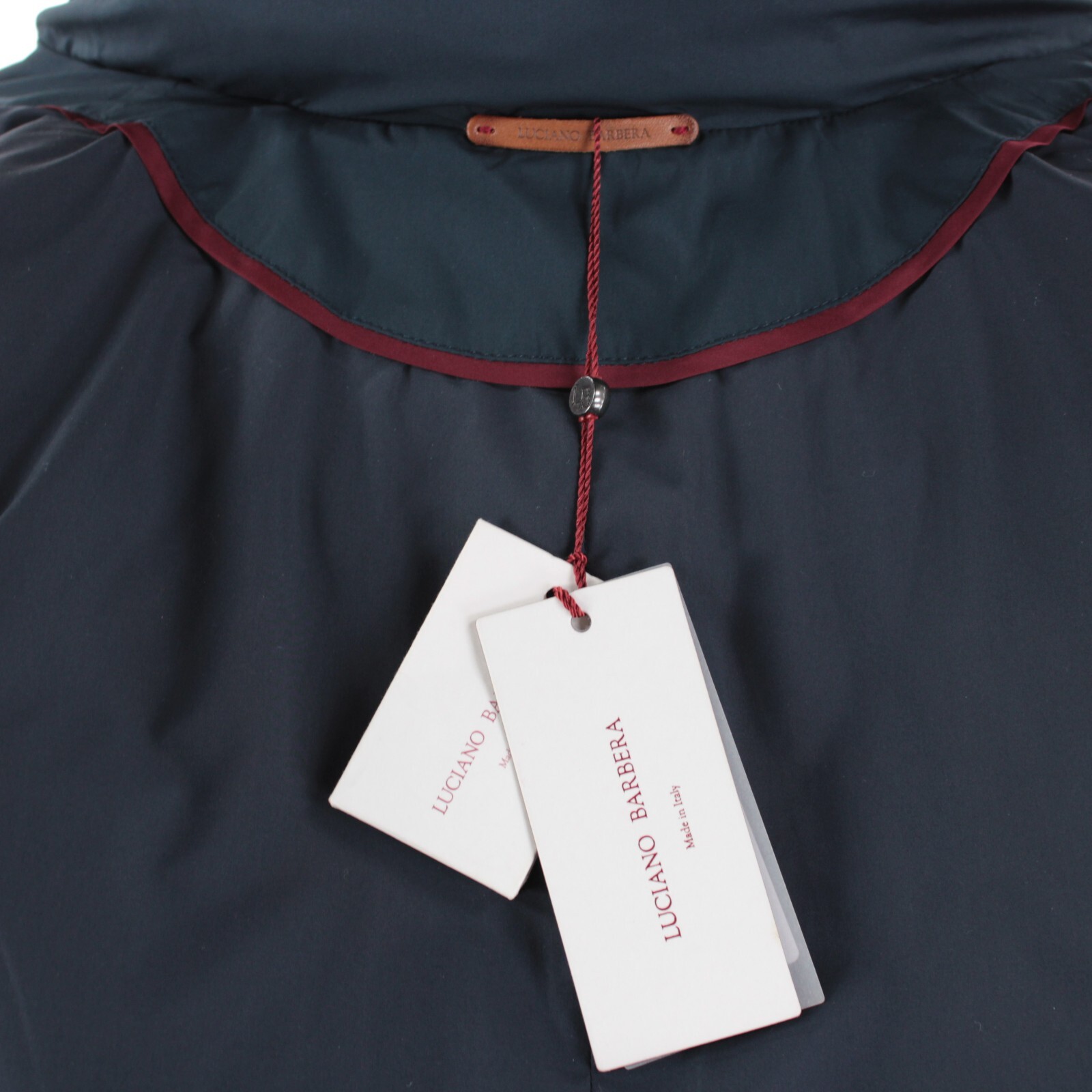 Luciano Barbera NWD 100% Polyester Quilted Jacket Size 50 (40 US) In Solid Blue