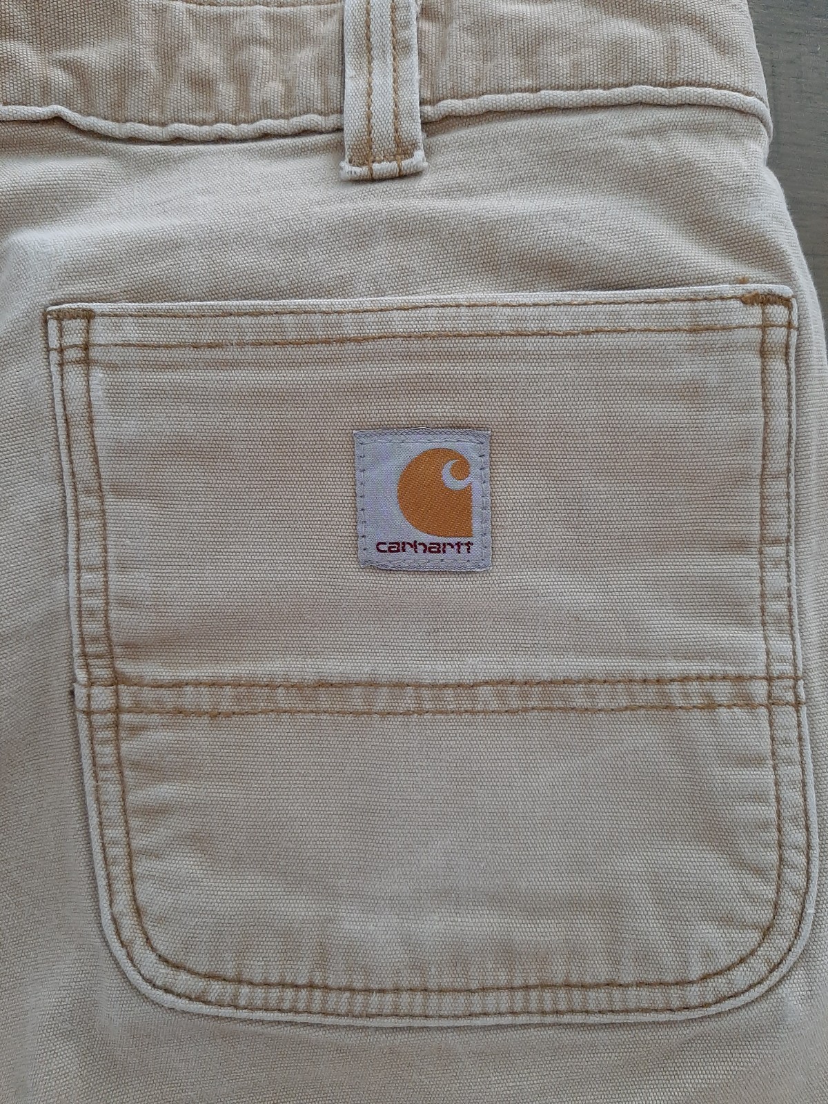 Distressed Faded Carhartt 102802-918 Double Knee Work Pants