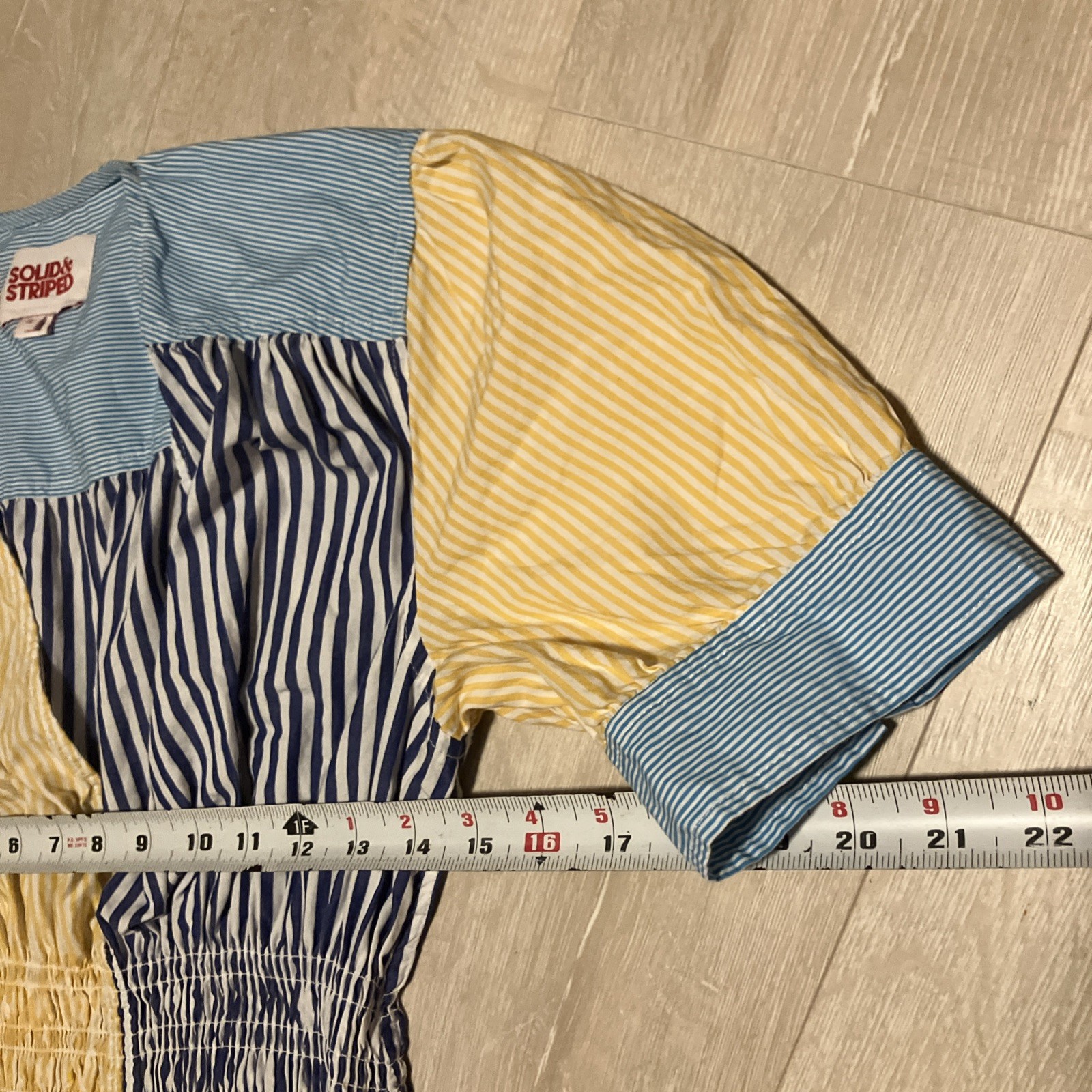 Solid & Striped Solid & Striped The Delilah Shirt Dress Mixed Stripe Read Deep V