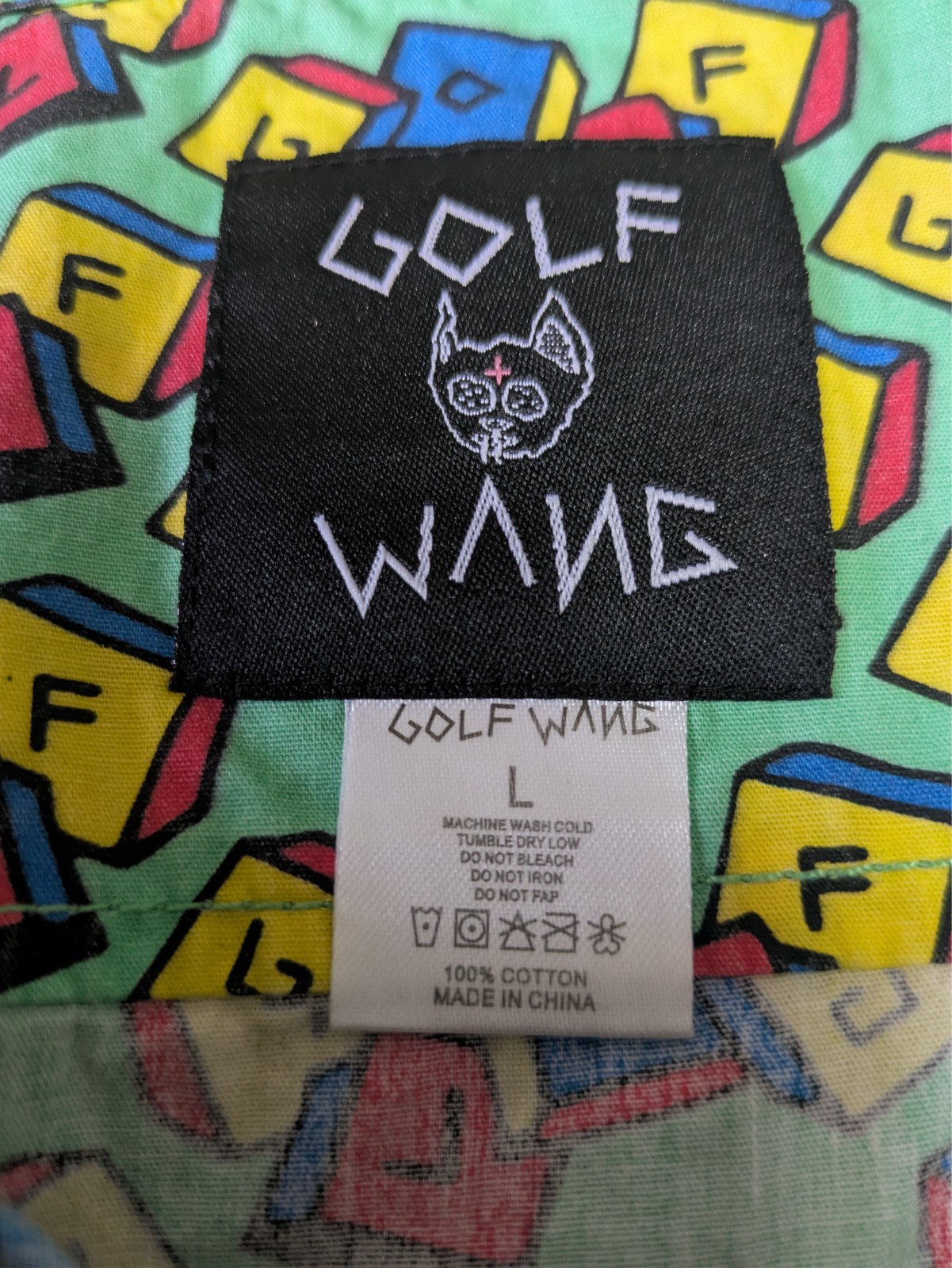 Golf Wang Blocks button up shirt Size L size LARGE