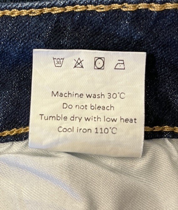 Women’s Dark Blue Denim A-line Mini Skirt Button Closure Zipper Accent 5 Pockets