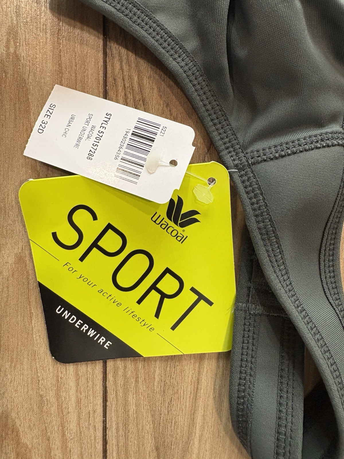 Wacoal Simone Sport Underwire Bra 32D Urban Chic New NWT