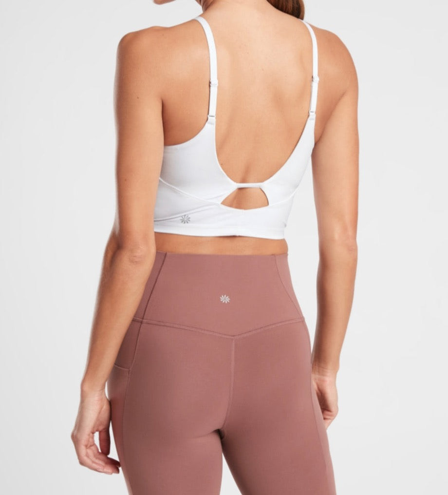 Athleta Intention Crop D-DD in White ~ NWT ~ Size Medium