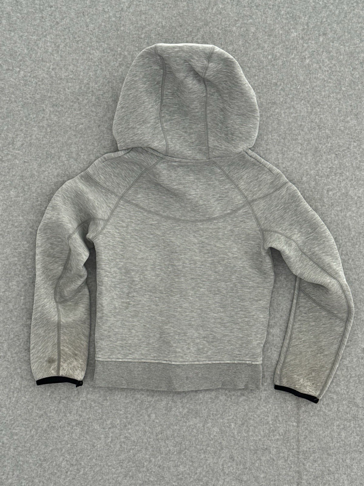 Nike Sportswear Tech Fleece Full-Zip Hoodie Jacket Gray Youth Kids Size Small