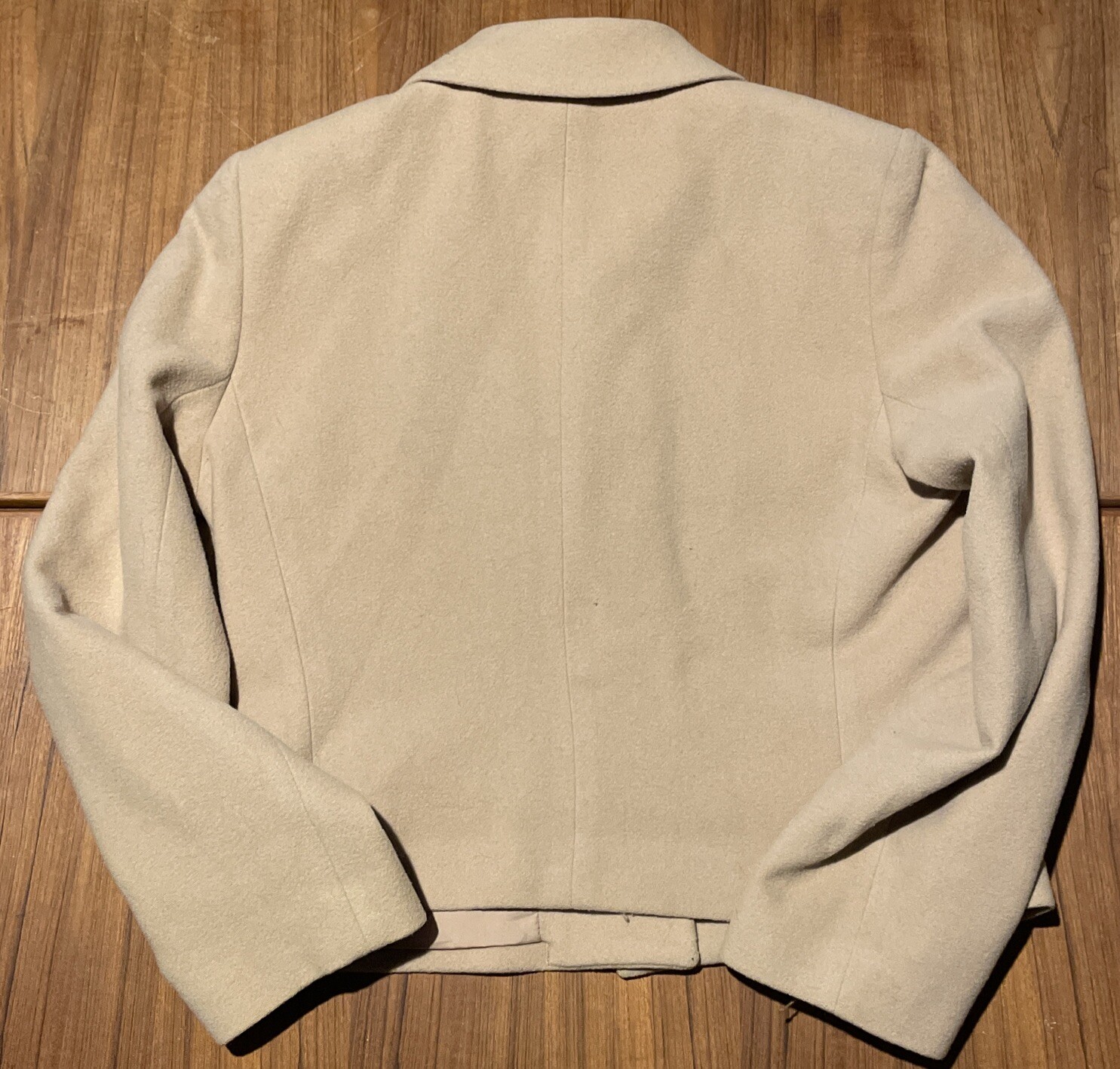 Harvé Benard Womens Jacket Blazer Wool Nylon Cashmere Tan Size 8P