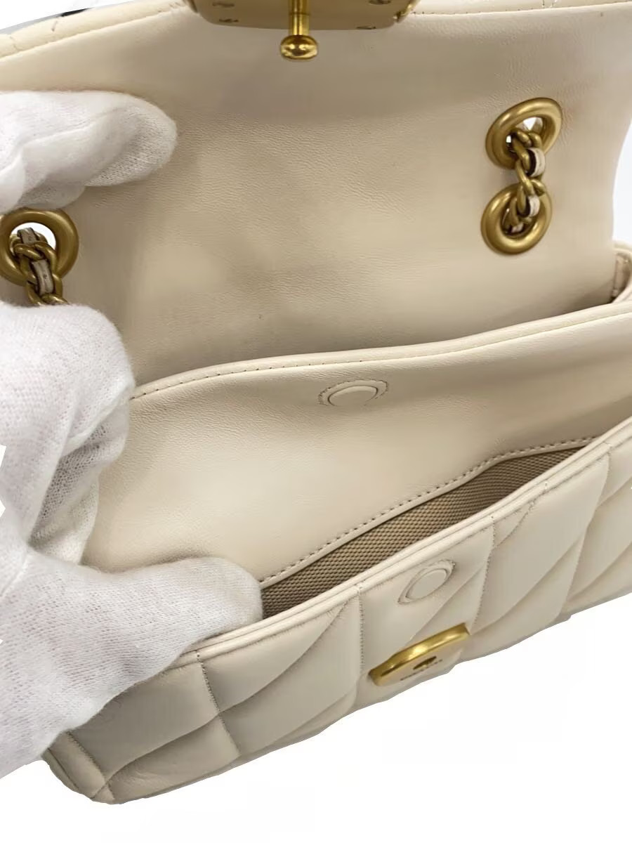 COACH Shoulder Bag Leather WHT Solid CP149 from Japan