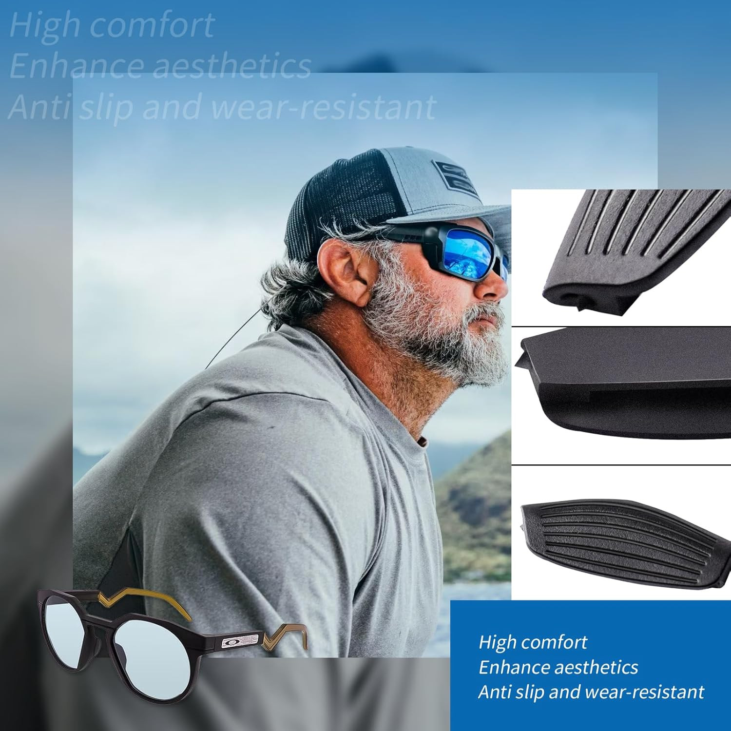RZP2926AA Soft Rubber Replacement Nose Pads For Costa Del Mar Paunch / Paunch XL