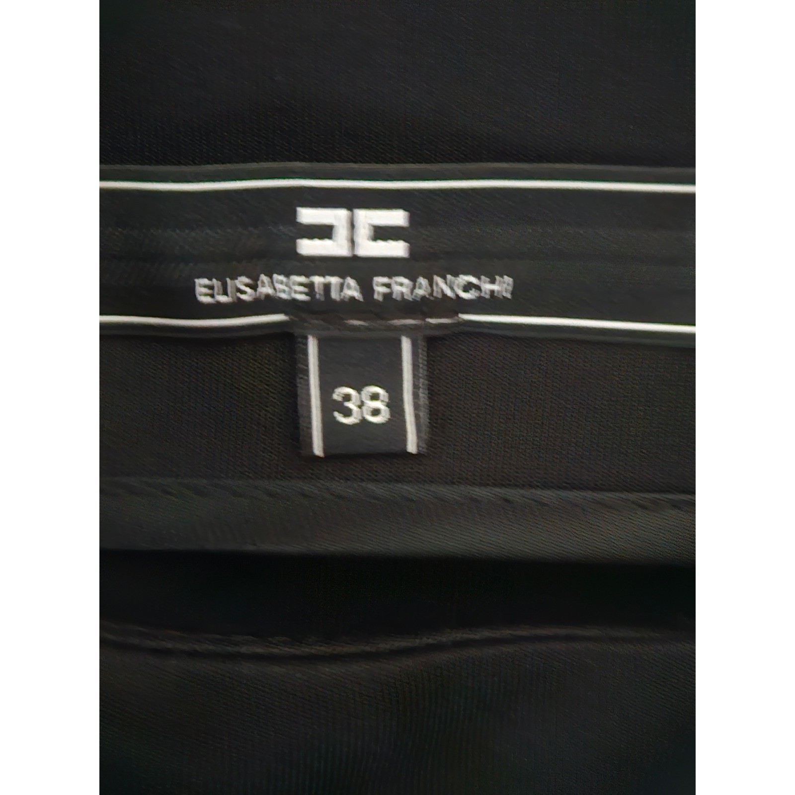 Elisabetta Franchi Colorblock Mini Dress Black Orange Tan IT 38 AB7303421
