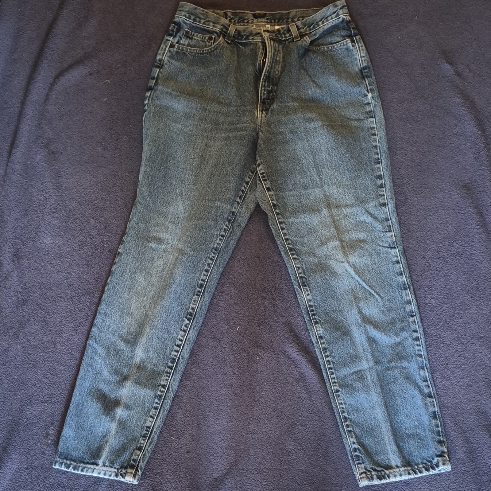 loane ST. Women’s Blue Denim Jeans Straight Regular Fit 5-Pocket Logo Cotton