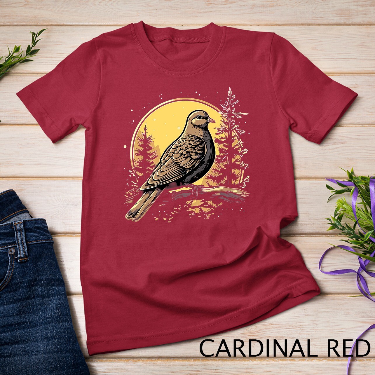 Retro Style Mourning Dove T-Shirt Unisex T-shirt